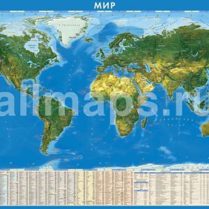 Карта Мира (физическая, спутниковая)
