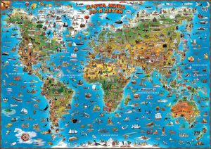 Детская карта Мира