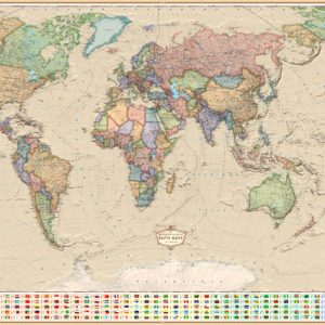 Новая карта Мира (ретро-стиль)