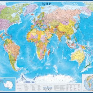 Карта Мир политическая матовая