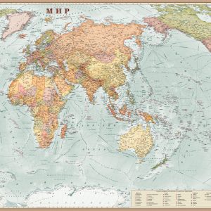 Карта Мир экодизайн м: б политическая матовая