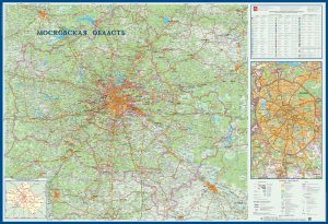Карта Московская Область географическая