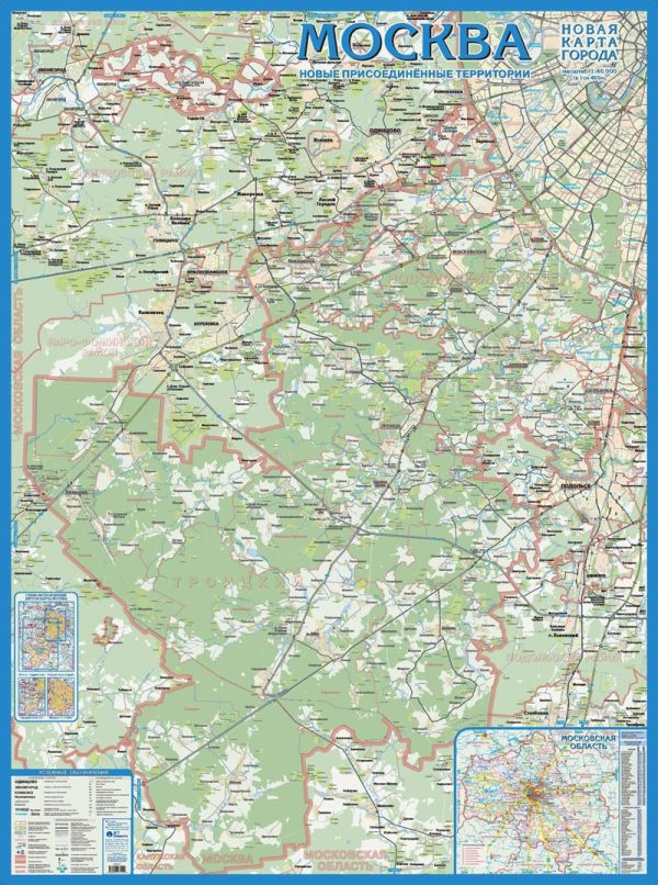 Автомобильная карта Новой Москвы