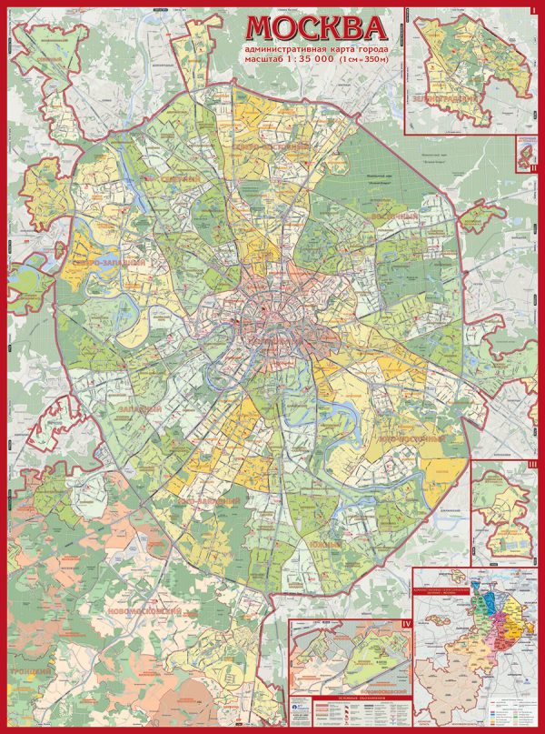Административная карта Москвы