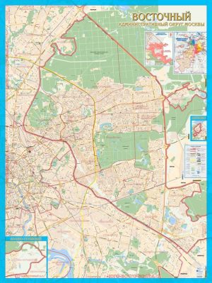 Карта Восточного административного округа Москвы