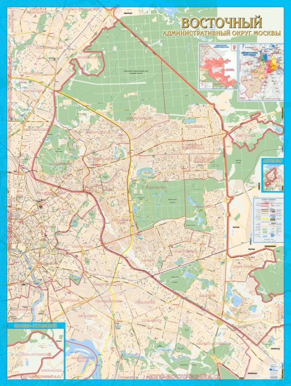 Карта Восточного административного округа Москвы