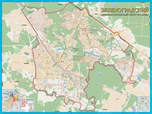 Карта Зеленоградского административного округа Москвы