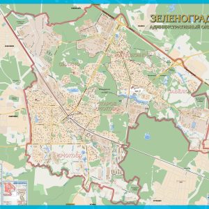 Карта Зеленоградского административного округа Москвы