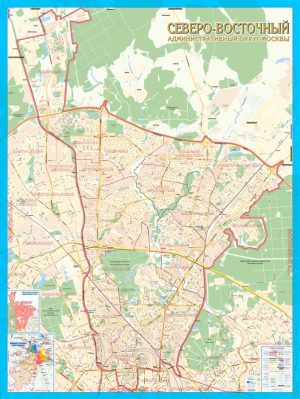 Карта Северо-Восточного административного округа Москвы