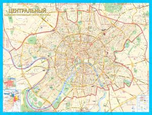 Карта Центрального административного округа Москвы