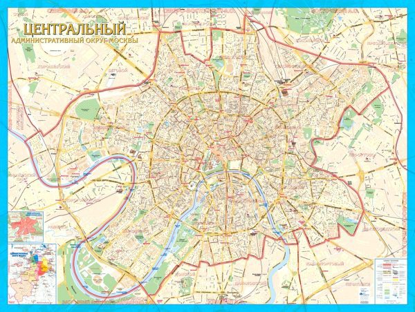 Карта Центрального административного округа Москвы