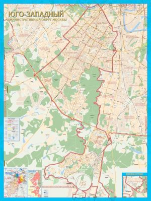 Карта Юго-Западного административного округа Москвы