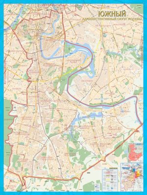 Карта Южного административного округа Москвы