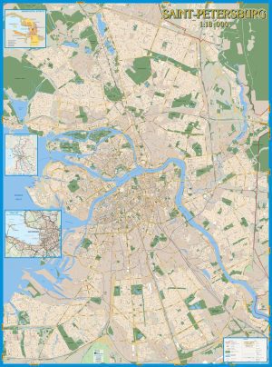 Карта Санкт-Петербурга на английском языке