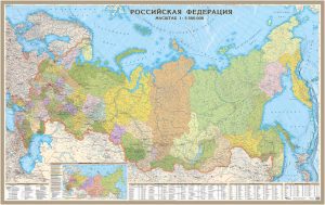 Карта России политико-административная