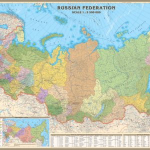 Карта России на английском языке