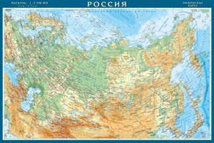 Карта России физическая