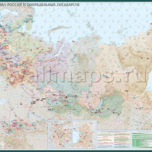 Карта электроэнергетики России и сопредельных государств