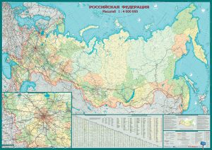 Карта Российской Федерации политико-административная