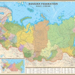 Огромная карта России на английском языке