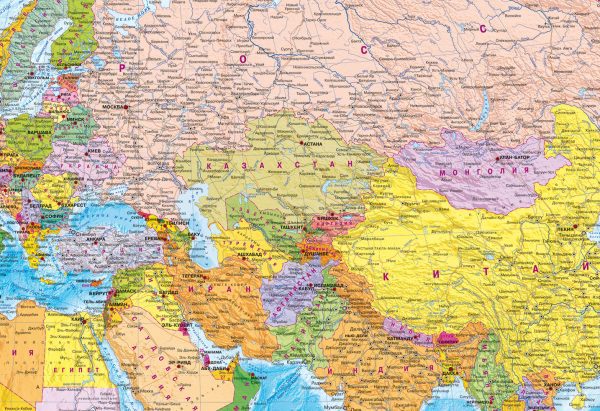Карта Мир политическая матовая