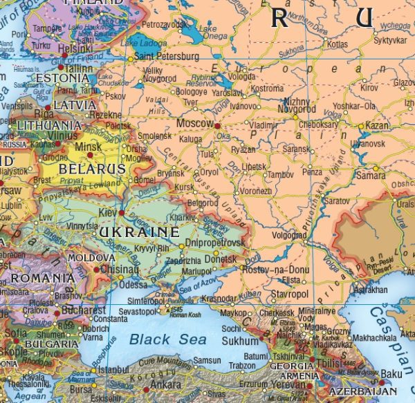 Карта Мира на английском языке