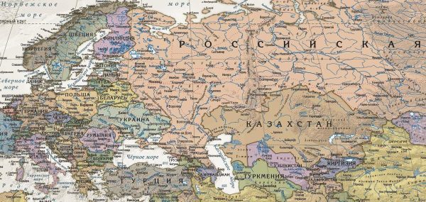 Большая карта Мира в ретро-стиле