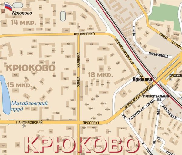 Карта Зеленоградского административного округа Москвы