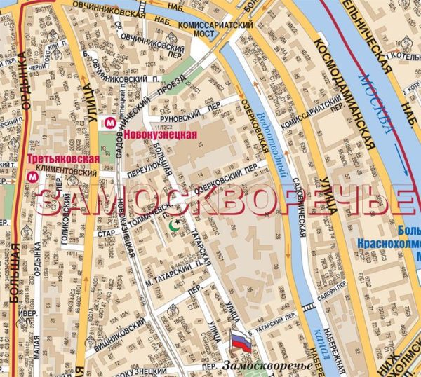Карта Центрального административного округа Москвы
