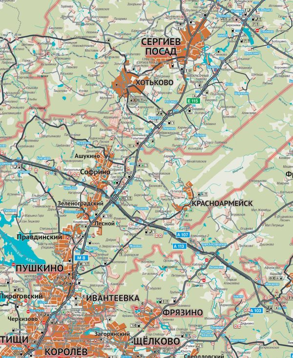 Автомобильная карта Московской Области