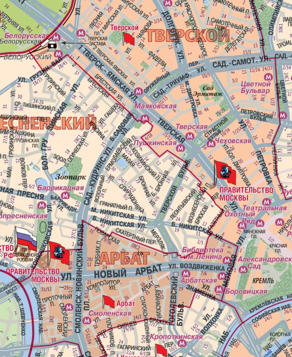 Административная карта Москвы
