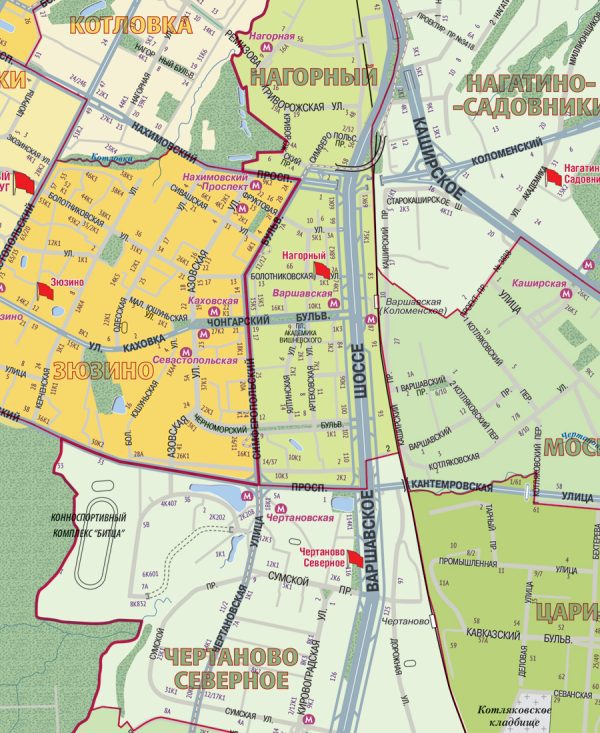 Административная карта Москвы