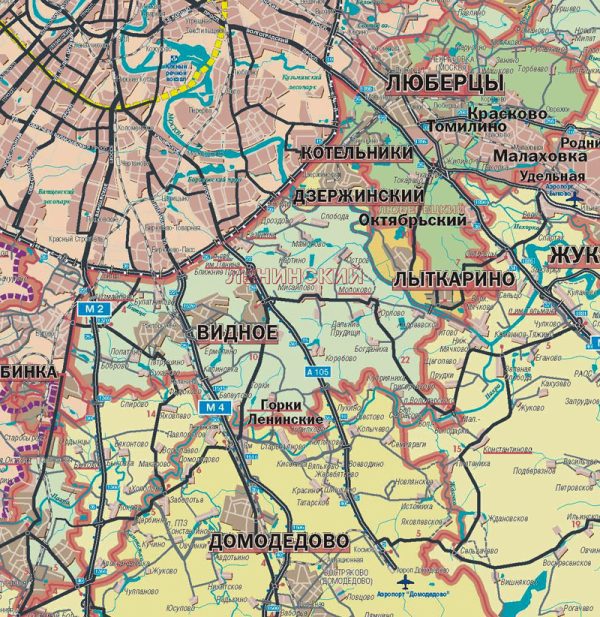 Административная карта Московской Области