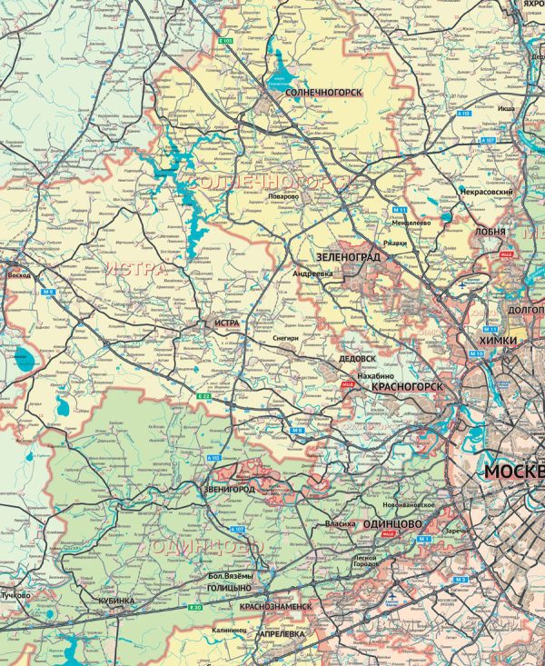 Административная карта Московской Области