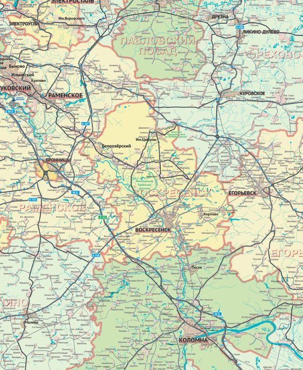 Административная карта Московской Области