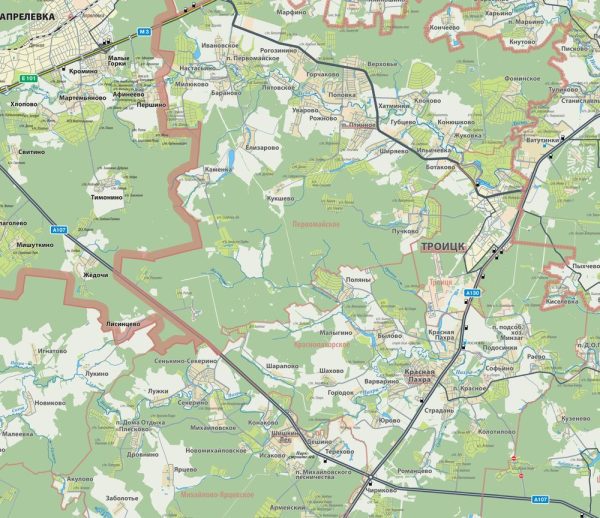 Карта Большая Москва
