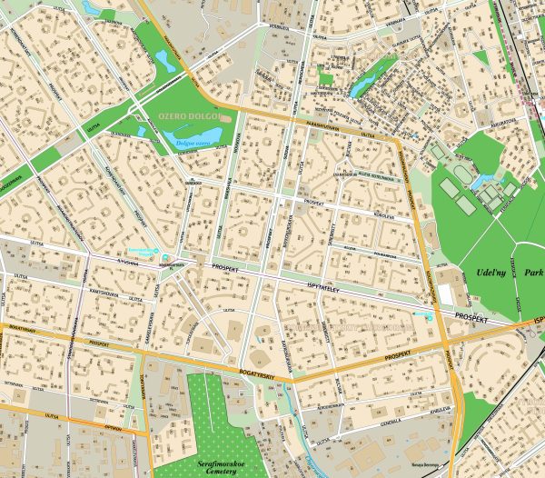 Карта Санкт-Петербурга на английском языке