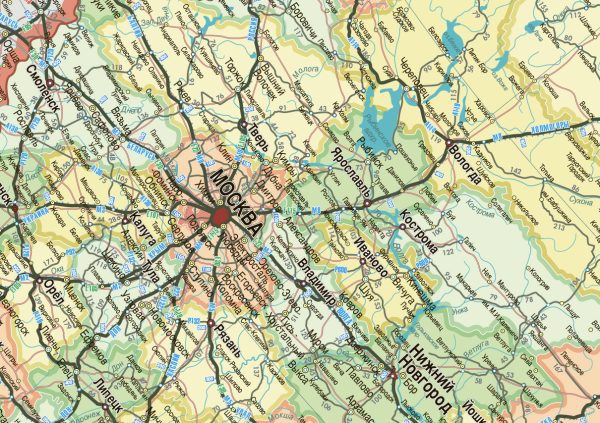 Политико-административная карта Российской Федерации