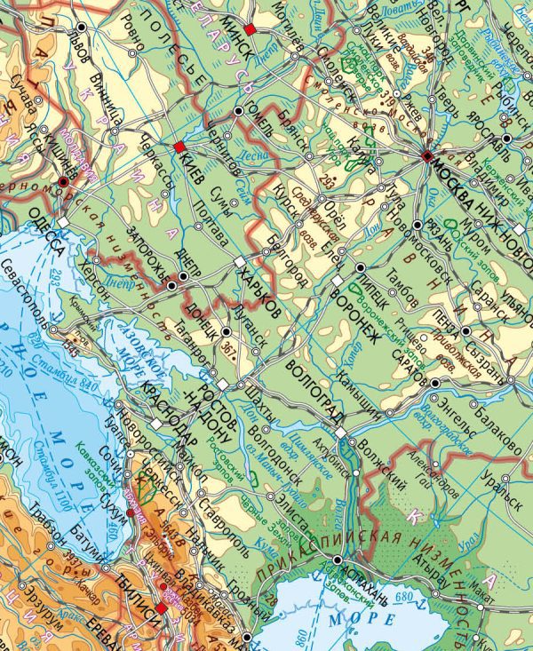 Большая физическая карта России