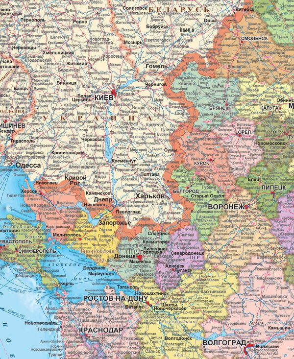 Политико-административная карта России