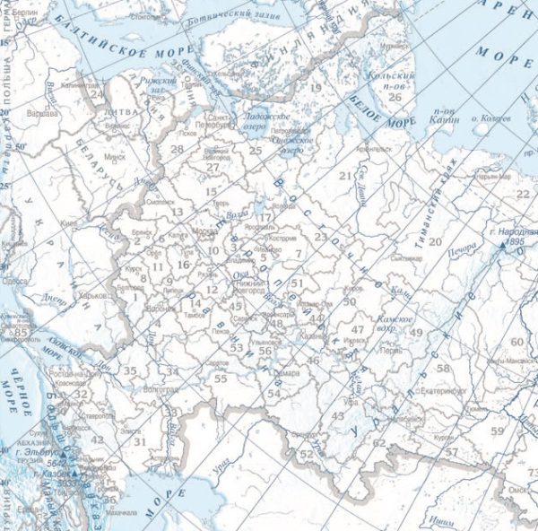 Контурная карта России