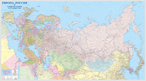 Карта Европы и России